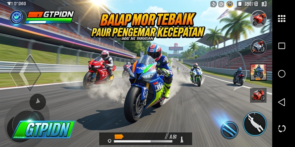 Tampilan aksi balap motor yang mendebarkan di GTPIDN.