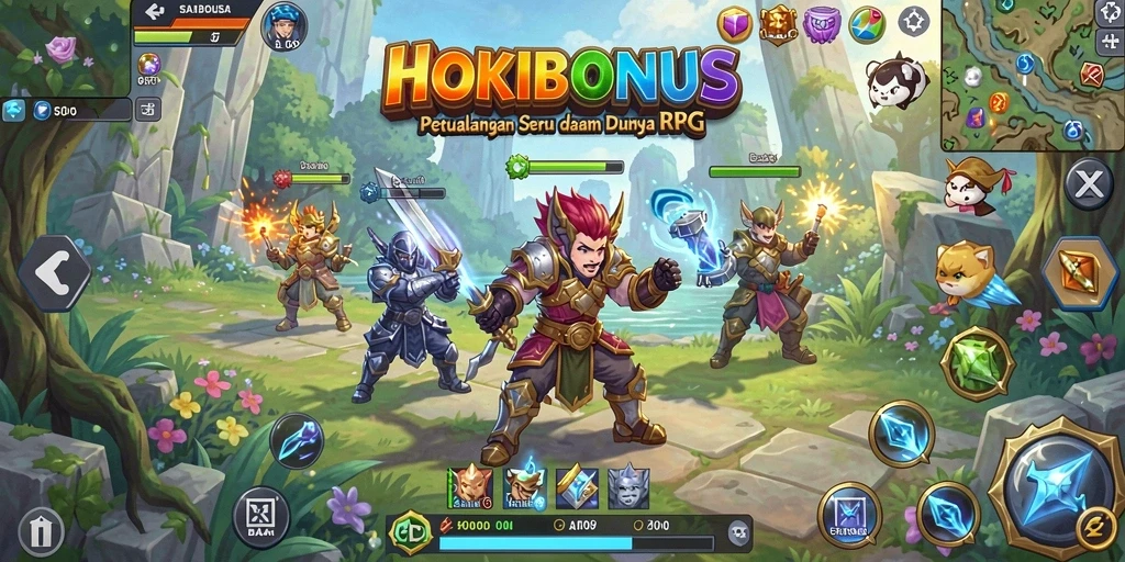 Gameplay RPG mendebarkan di HOKIBONUS.