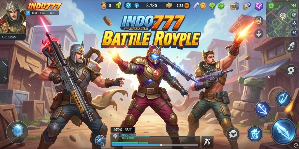 Gameplay seru INDO777 dengan aksi Battle Royale yang mendebarkan.