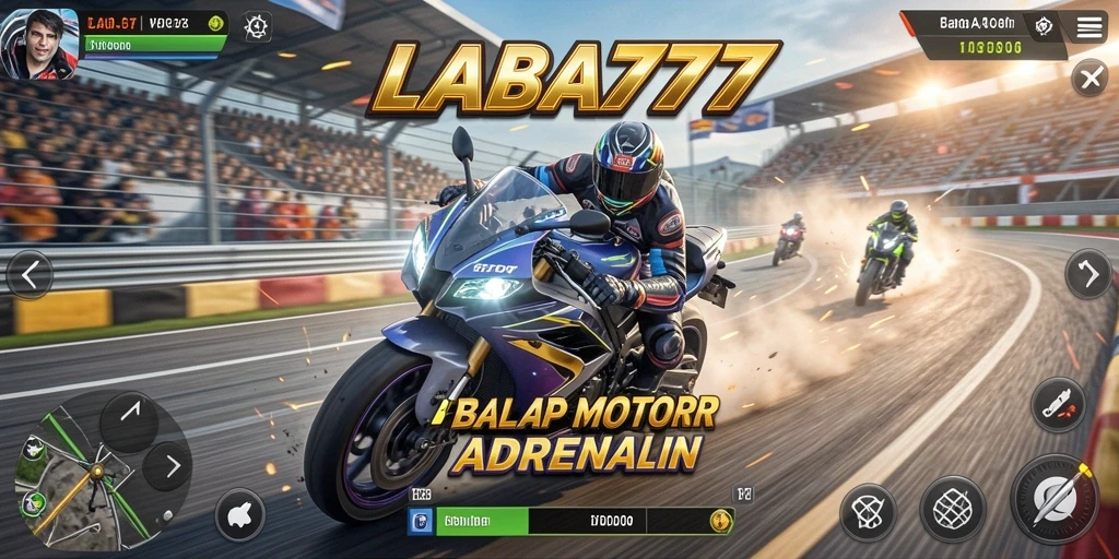 Screenshot LABA777 menampilkan aksi balap motor yang intens dan grafis yang memukau.