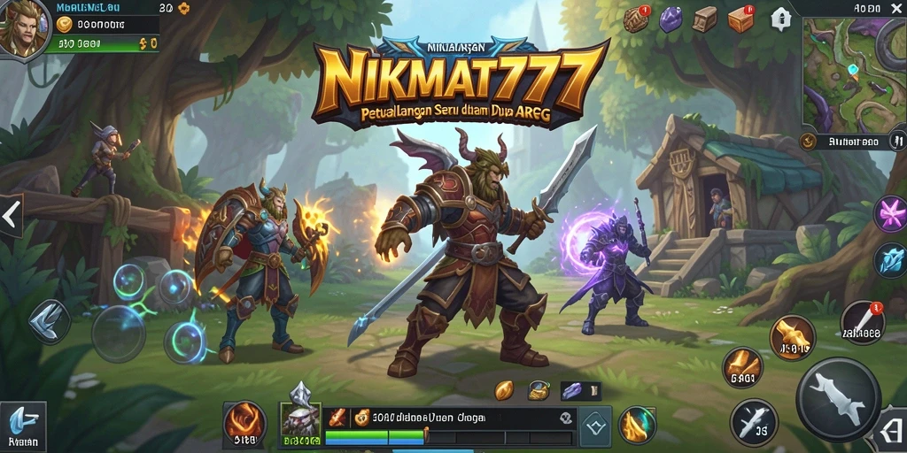 Tampilan gameplay seru NIKMAT777 dengan aksi ARPG yang mendebarkan.